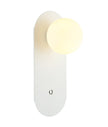 OVALIS: Interior Round Opal Diffuser Oblong Base with Switch Wall Lights