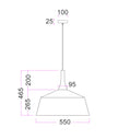Oxido: Interior Rustic Brown with Travertine Highlight Angled Dome Pendant Lights