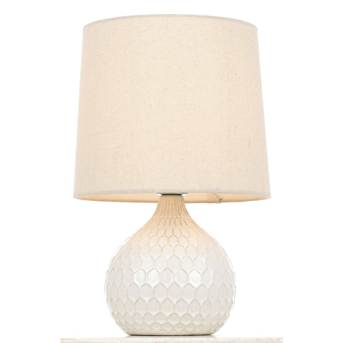 Pamela Table Lamp in Beige with Wheat Shade