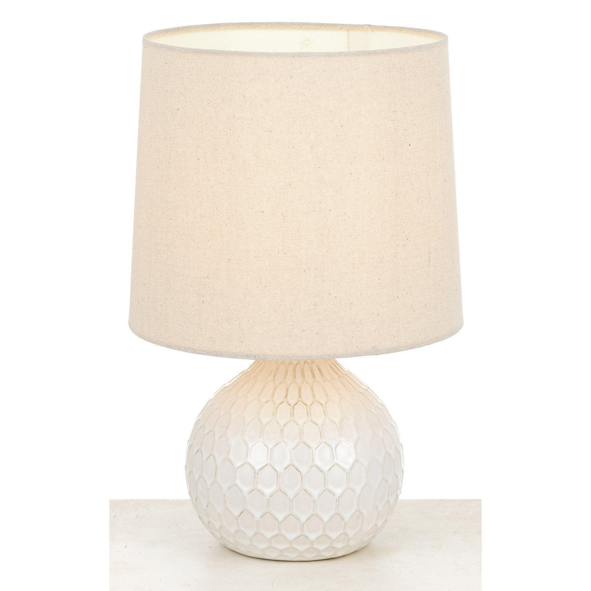 Pamela Table Lamp in Beige with Wheat Shade