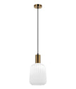 Papel: Interior Pleated Opal Opaque / Translucent Jar Glass Pendant Lights