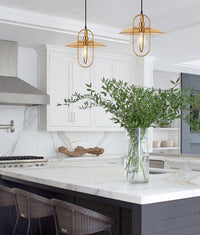 Thumbnail for PAPILLON: Interior Oblong Iron with Glass Coolie Pendant Lights