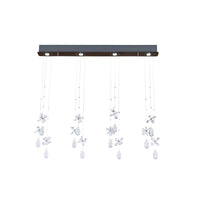 Thumbnail for Paradis 4 Light Crystal Pendant Bar Light in Chrome