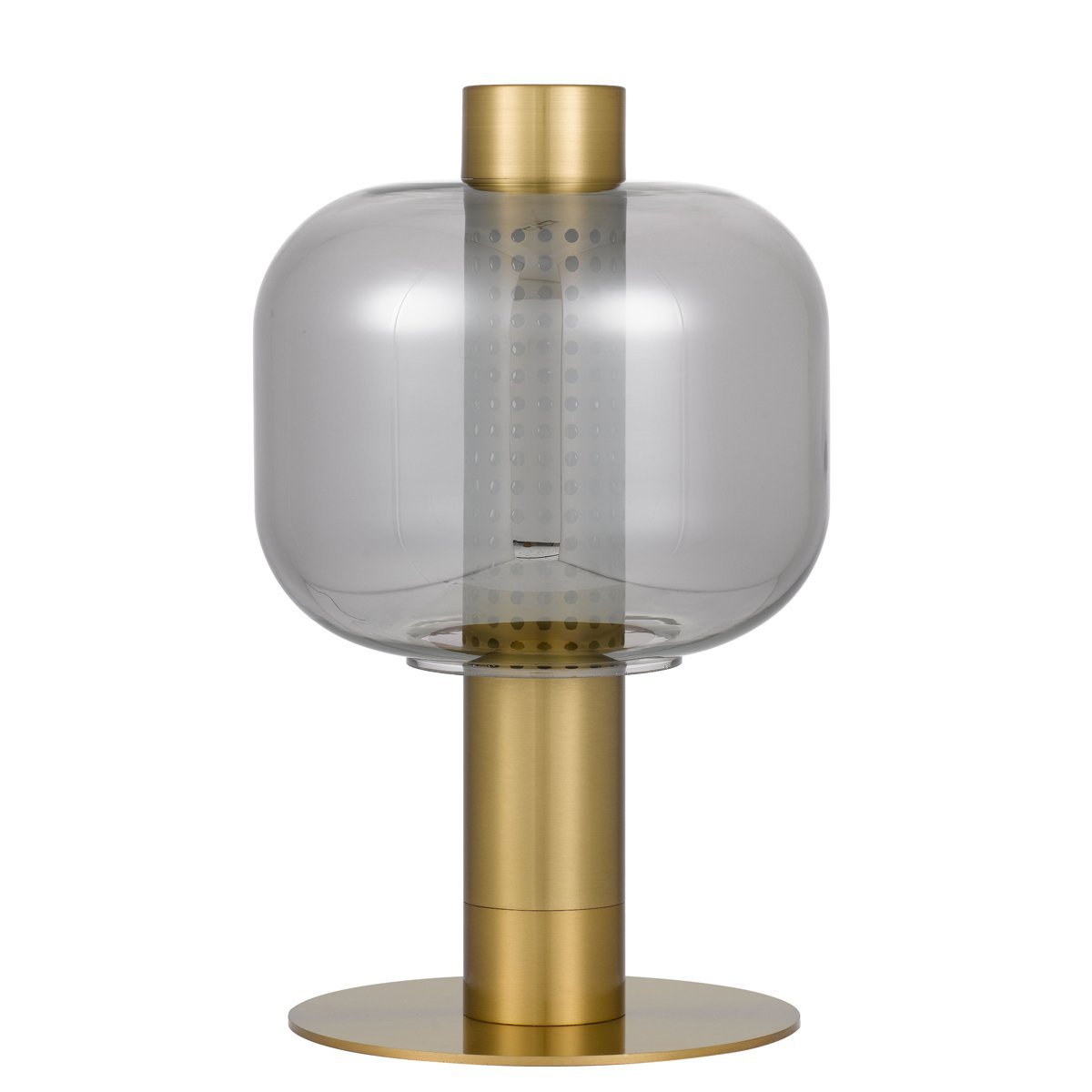 Parola Table Lamp in Gold with Smoked Glass