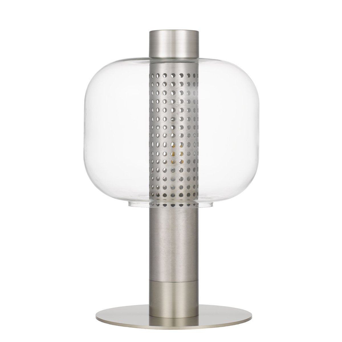 Parola Table Lamp in Nickel with Clear Glass