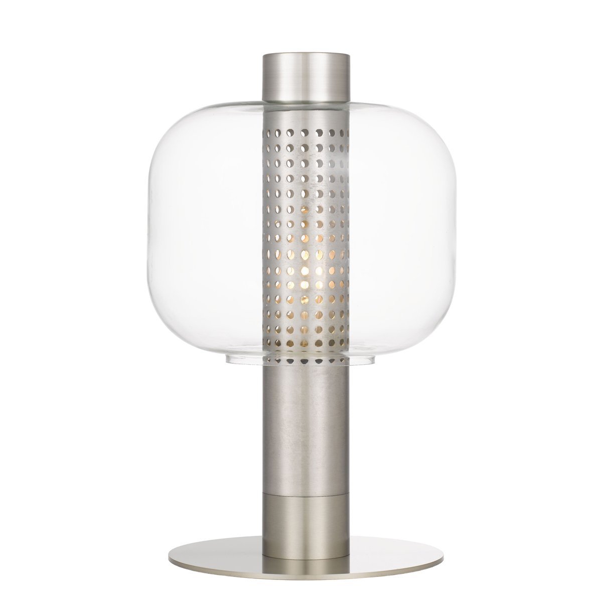 Parola Table Lamp in Nickel with Clear Glass