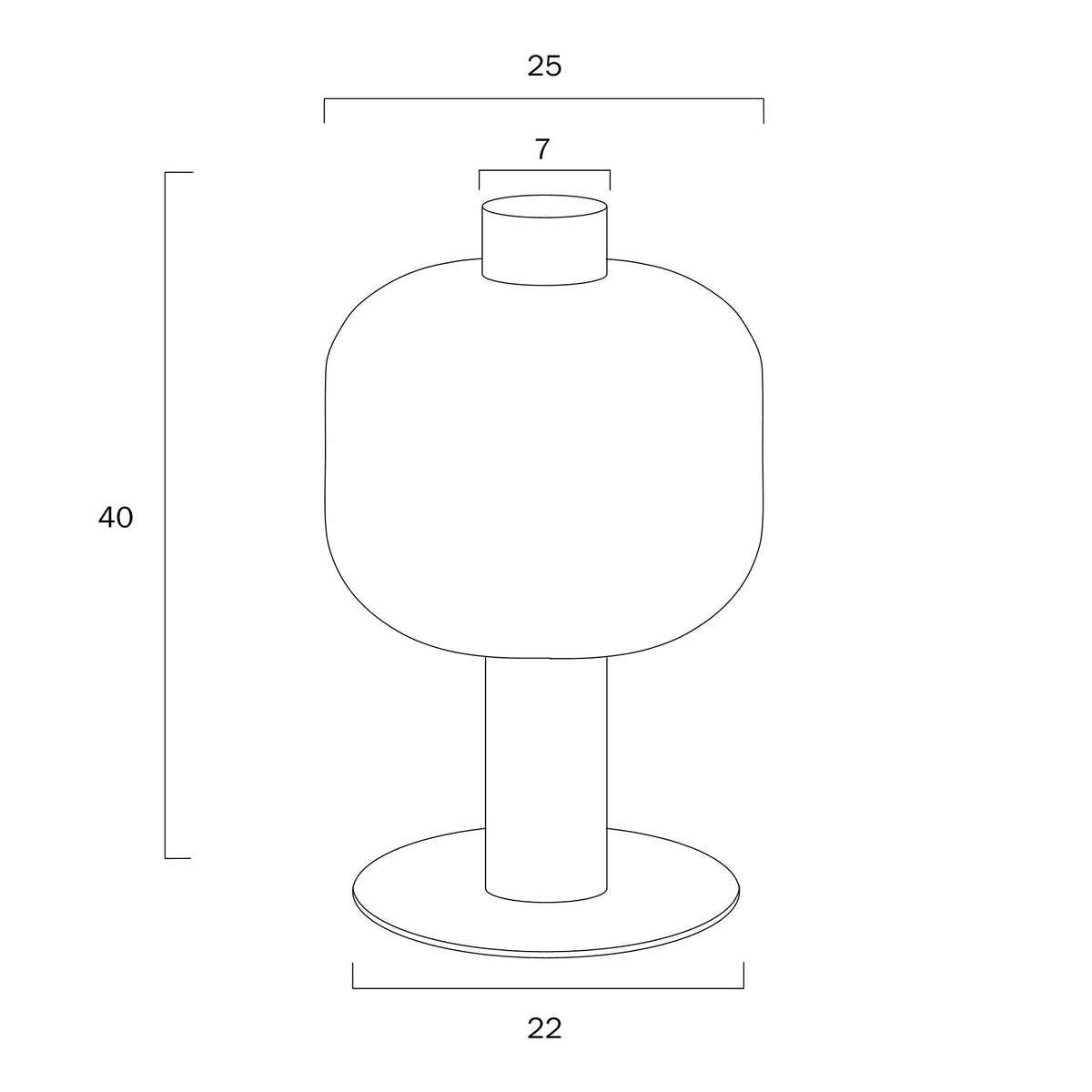 Parola Nickel/Clear or Gold/Smoke Table Lamp