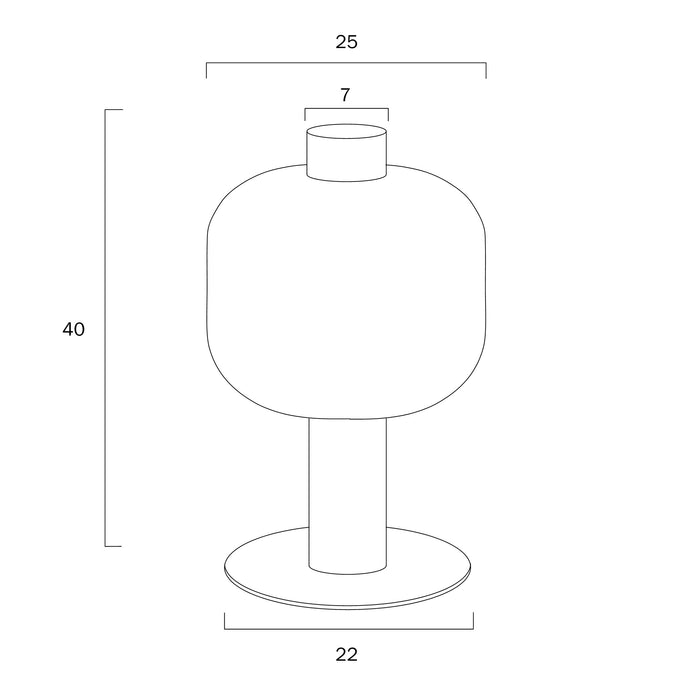 Parola Nickel/Clear or Gold/Smoke Table Lamp