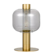 Parola Nickel/Clear or Gold/Smoke Table Lamp
