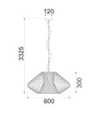 Parrilla: Interior Oval Cage Iron Pendant Lights