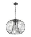 Parrilla: Interior Round Cage Iron Pendant Lights