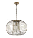 Parrilla: Interior Round Cage Iron Pendant Lights