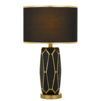 Thumbnail for Pastor Table Lamp Black with Gold with Black Shade