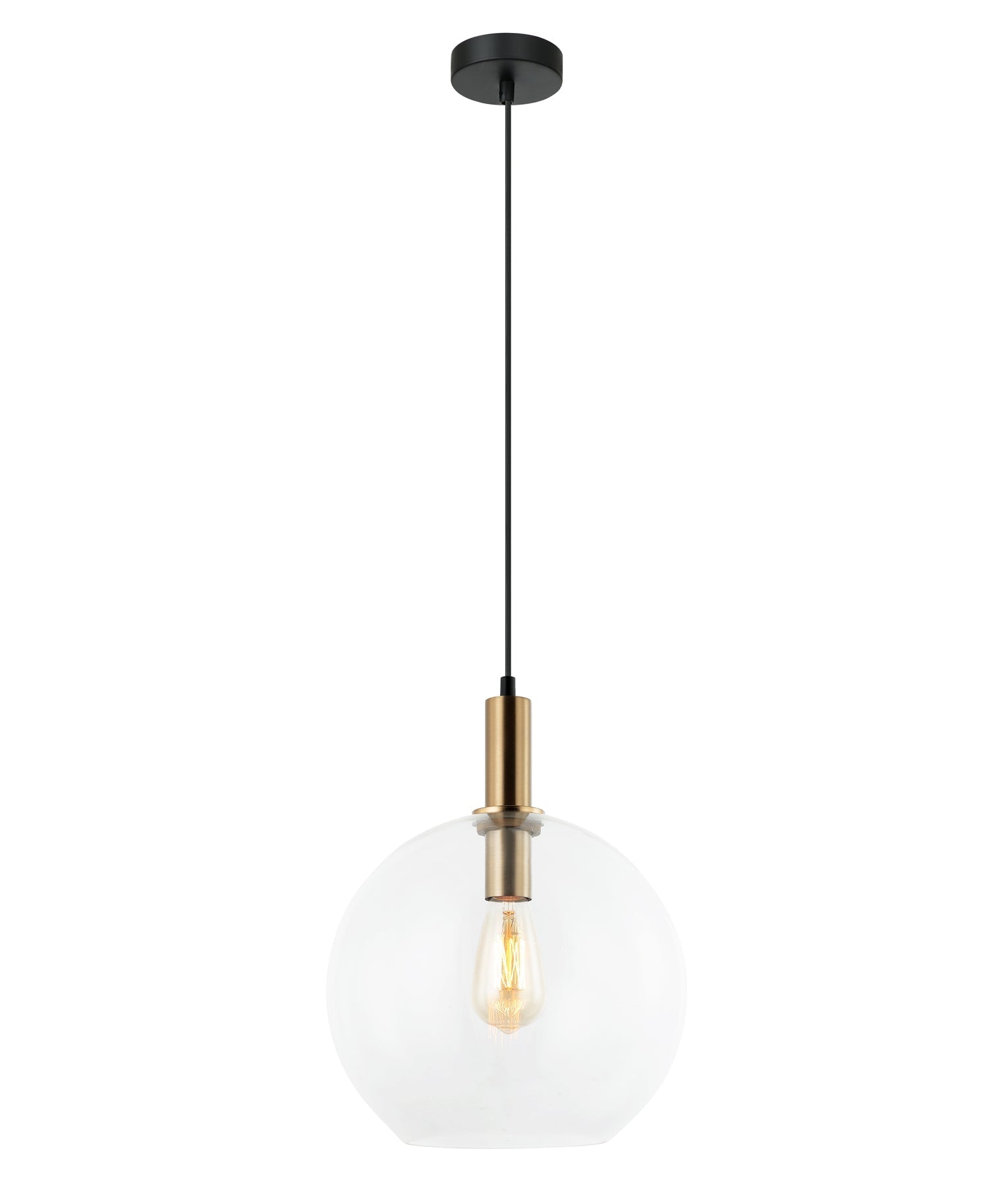 PATERA: Interior Glass with Extended Bronze Highlight Pendant Lights