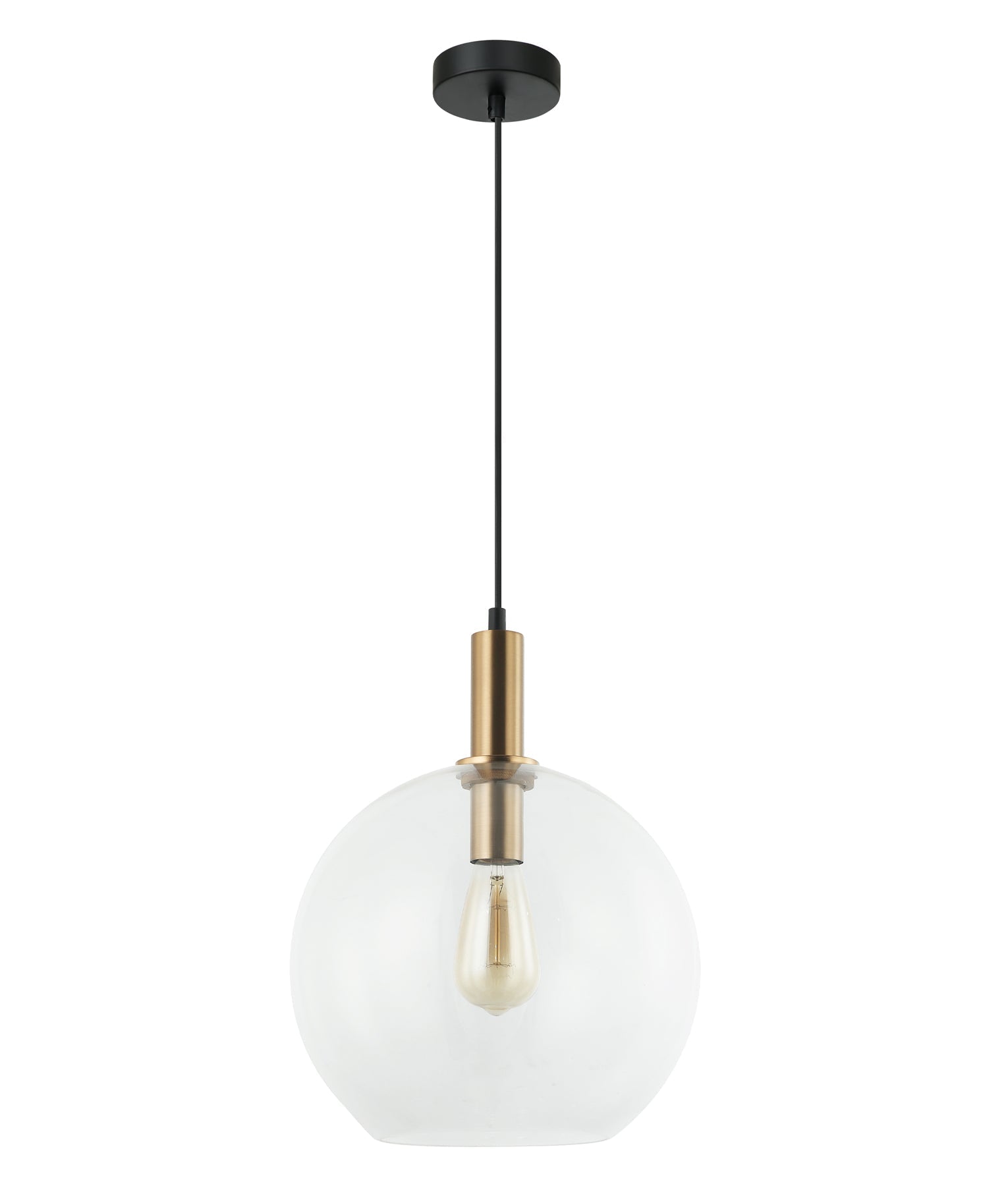 PATERA: Interior Glass with Extended Bronze Highlight Pendant Lights