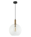 PATERA: Interior Glass with Extended Bronze Highlight Pendant Lights