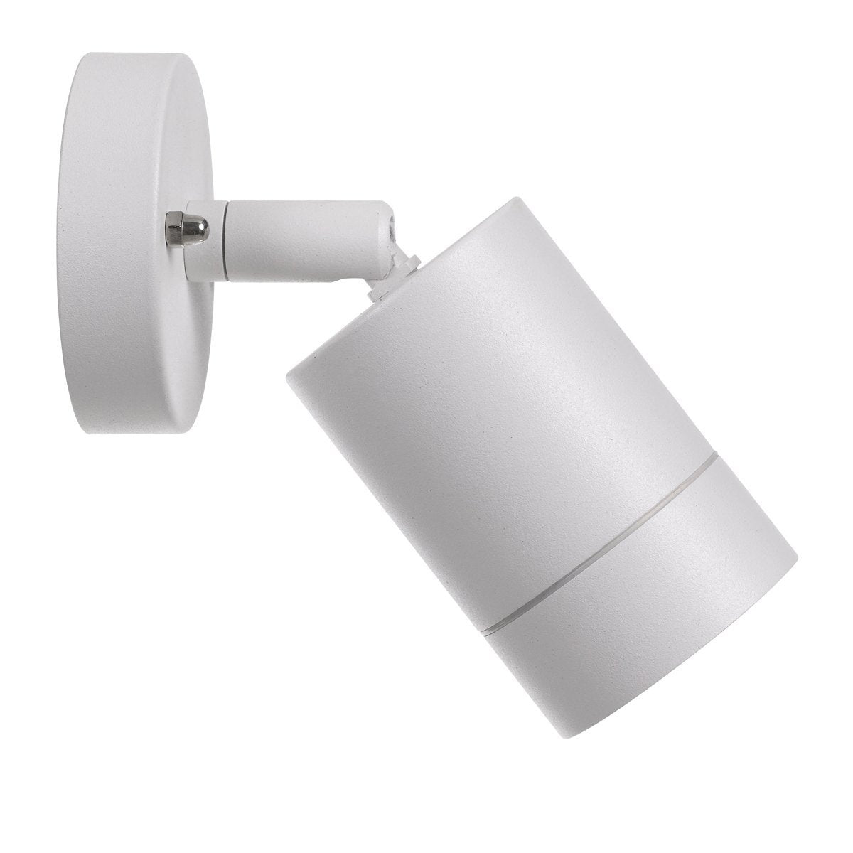 Peak 240v Single Adjustable GU10 Wall Pillar Light in White