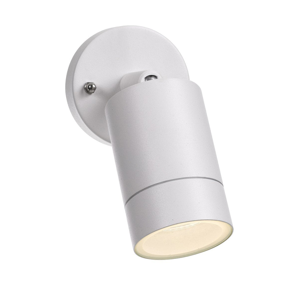 Peak 240v Single Adjustable GU10 Wall Pillar Light in White