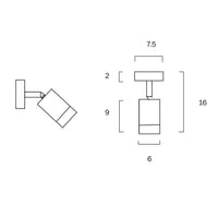 Thumbnail for Peak White, Silver or Black GU10 IP54 Adjustable Exterior Wall Light
