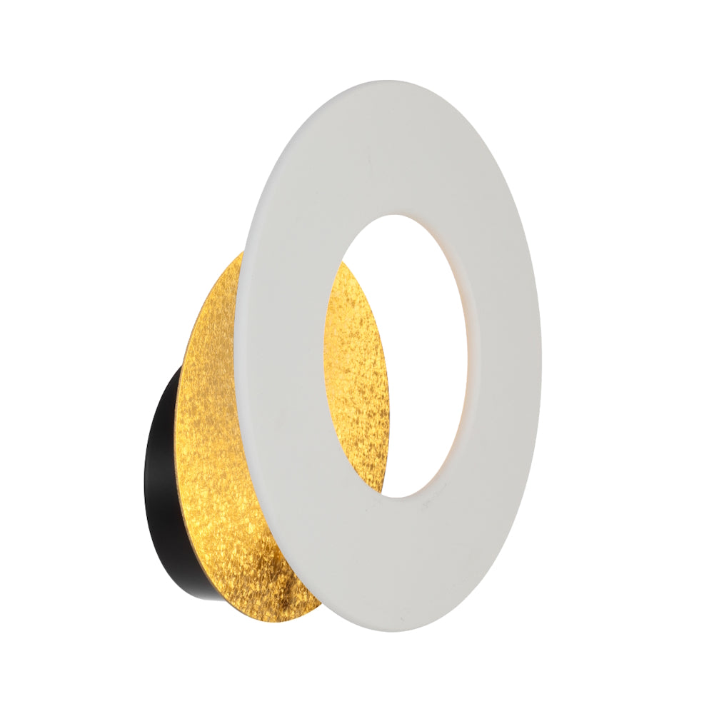 Pelzer 20 White/Gold or Black/Gold 12W 3000K Wall Light