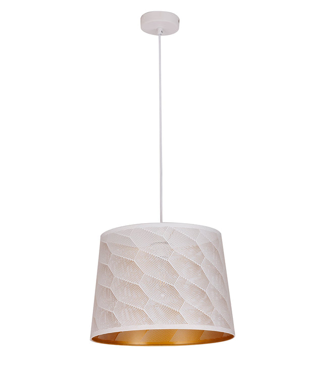 PENSHADE: Interior Slanted with Honeycomb Pattern Laser Cut Pendant Lights