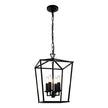Perigan 4 Light Pendant Black