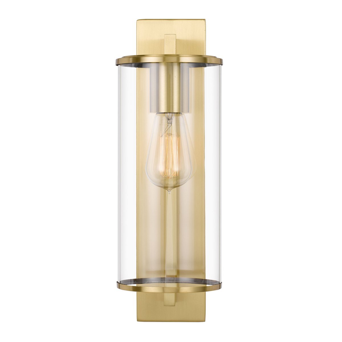 Perova Small IP44 Exterior Wall Light in Brass