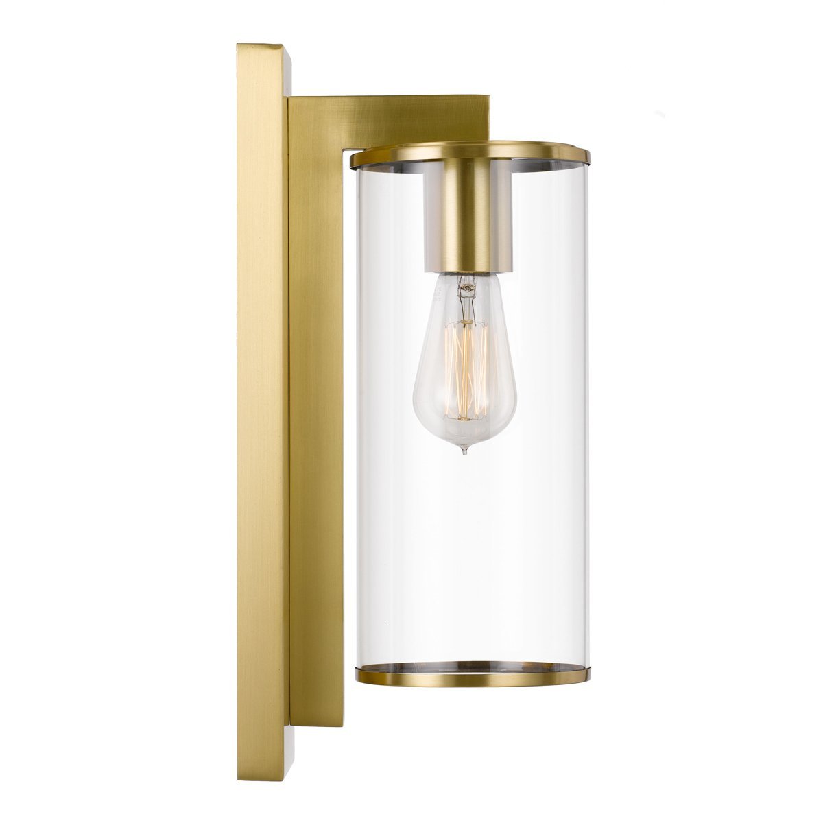 Perova Small IP44 Exterior Wall Light in Brass