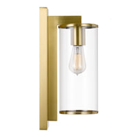 Thumbnail for Perova Small IP44 Exterior Wall Light in Brass