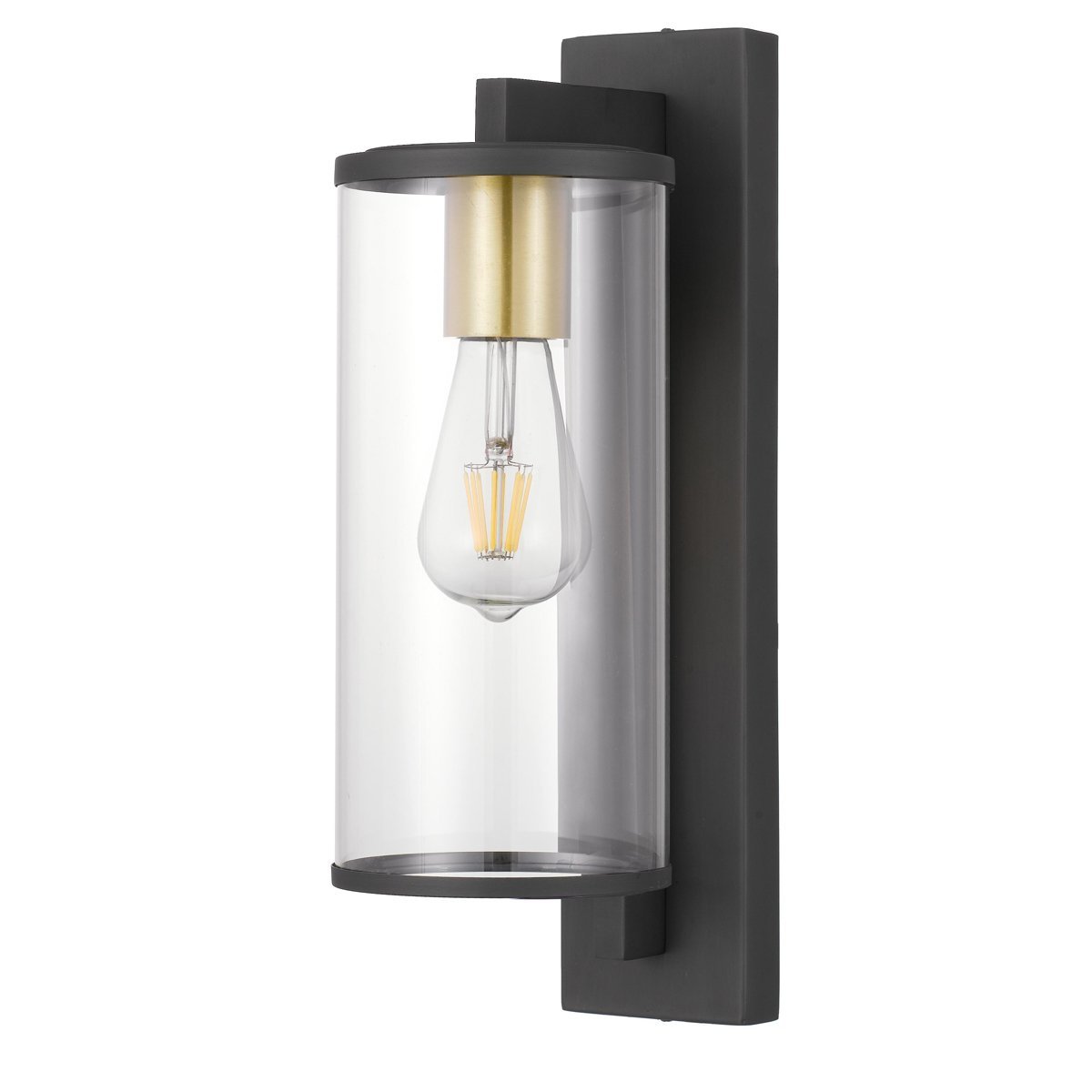 Perova Large IP44 Exterior Wall Light in Black