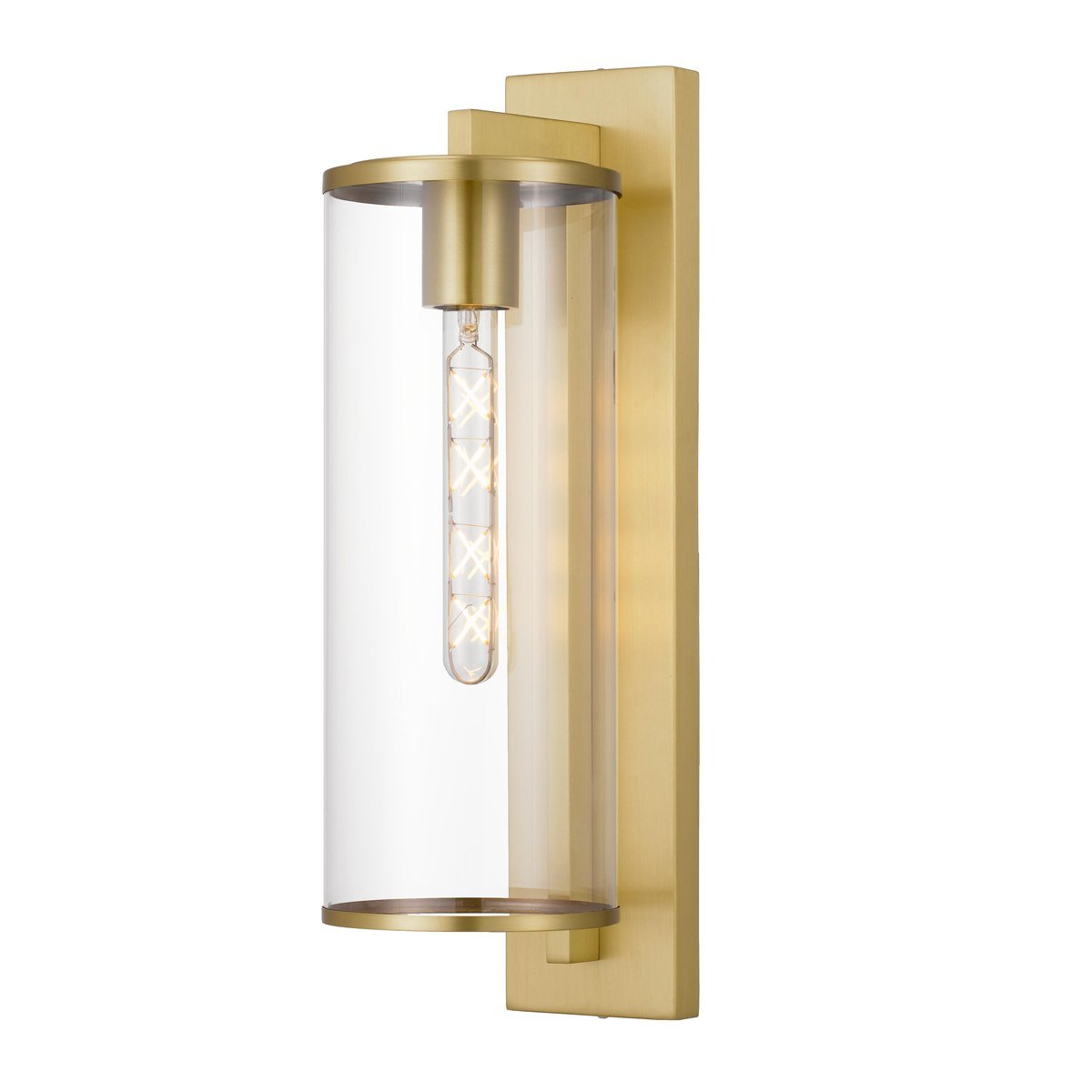 Perova Large IP44 Exterior Wall Light in Brass