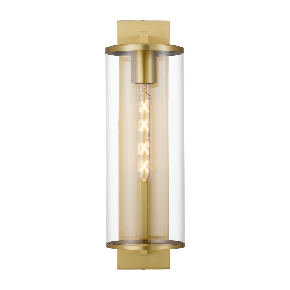 Perova Large IP44 Exterior Wall Light in Brass