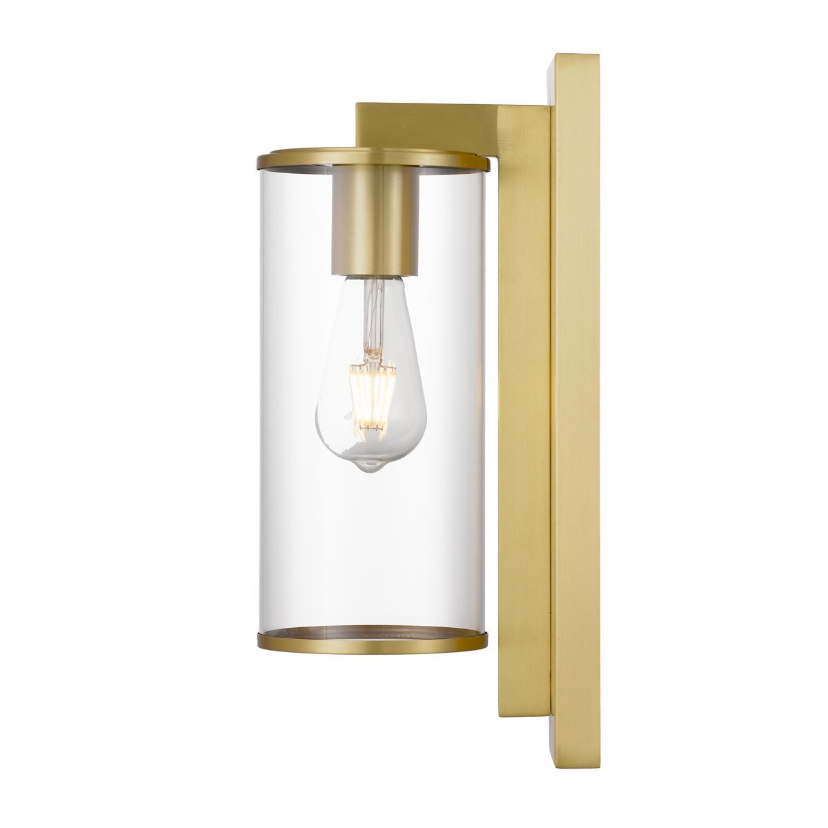 Perova Large IP44 Exterior Wall Light in Brass