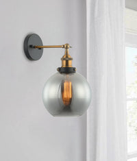 Thumbnail for PESINI: Interior Swing Arm Glass with Antique Brass/ Chrome Highlight Wall Lights