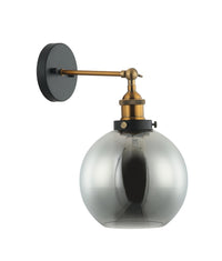 Thumbnail for PESINI: Interior Swing Arm Glass with Antique Brass/ Chrome Highlight Wall Lights