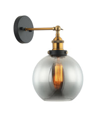 Thumbnail for PESINI: Interior Swing Arm Glass with Antique Brass/ Chrome Highlight Wall Lights