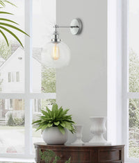 Thumbnail for PESINI: Interior Swing Arm Glass with Antique Brass/ Chrome Highlight Wall Lights