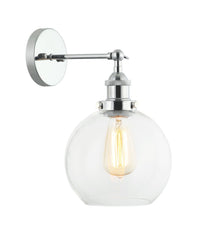 Thumbnail for PESINI: Interior Swing Arm Glass with Antique Brass/ Chrome Highlight Wall Lights