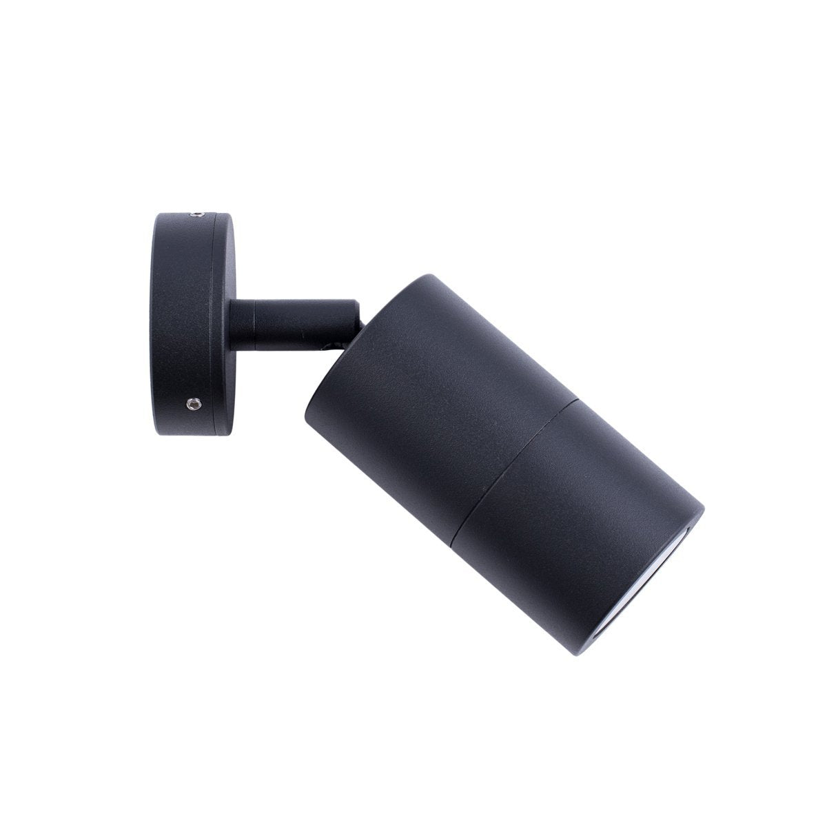 Single Adjustable GU10 Exterior Surface Mounted Wall Pillar Spot Light in Black