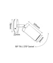 GU10 Exterior Wall Pillar Spot Lights (Light Weight Copper) IP54