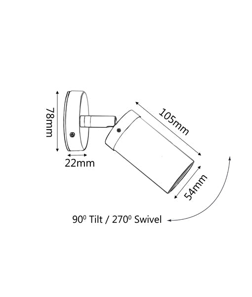 MR16 Exterior Wall Pillar Lights (Light Weight Copper) IP54