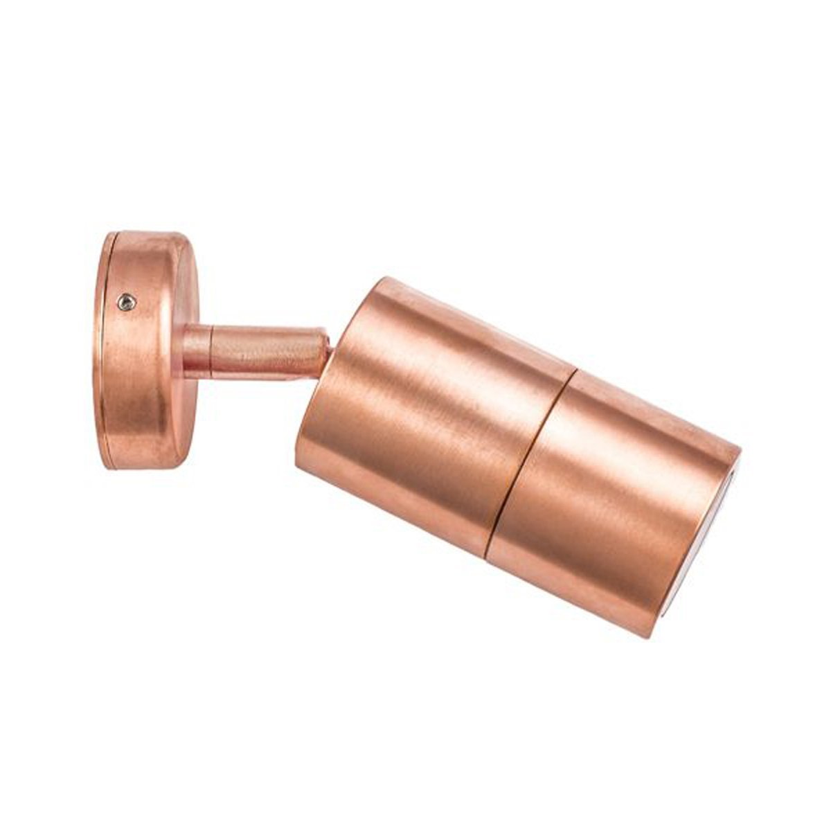 Single Adjustable GU10 Exterior Surface Mounted Wall Pillar Spot Light in Copper