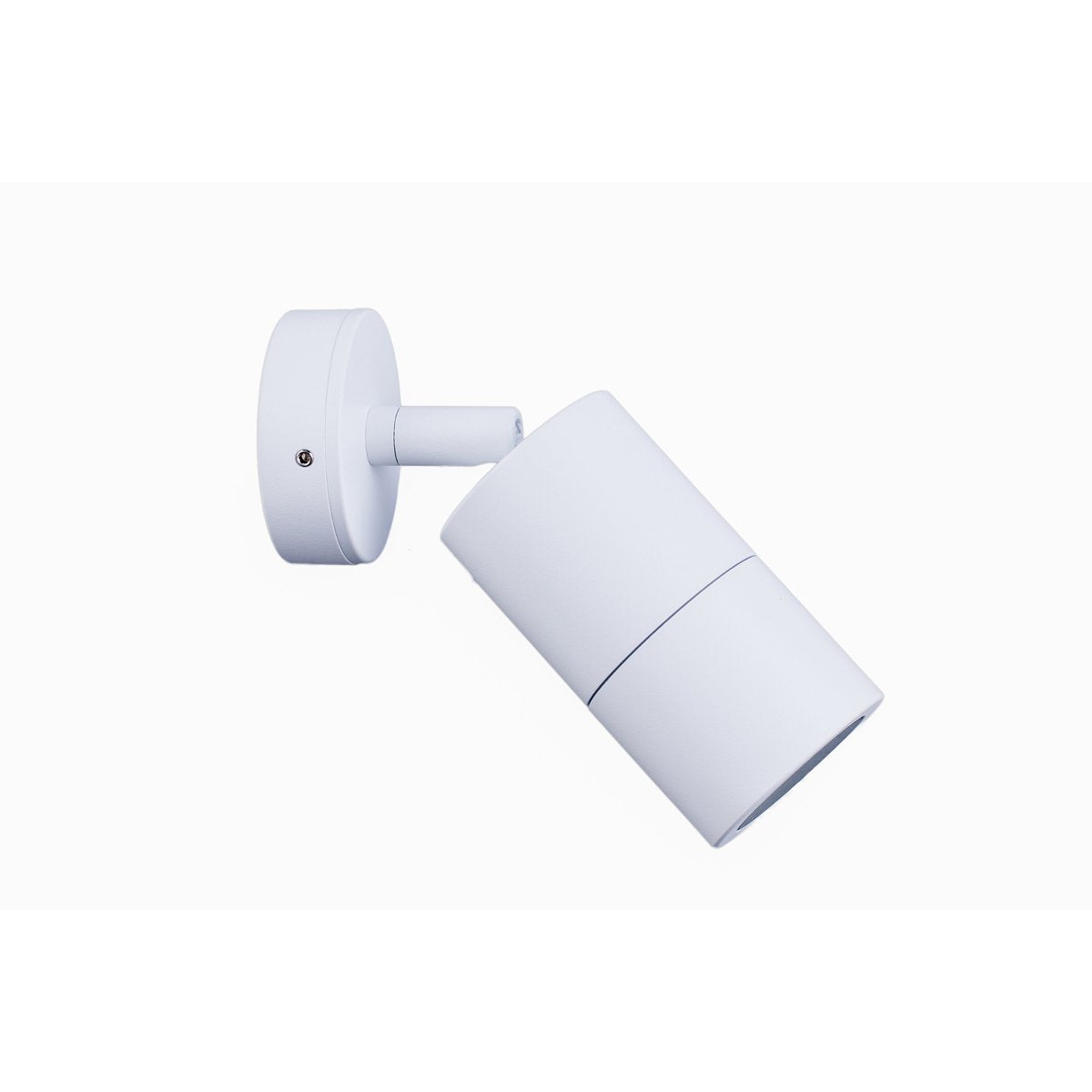 Single Adjustable GU10 Exterior Surface Mounted Wall Pillar Spot Light in White