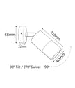MR16 Exterior Wall Pillar Spot Lights (Titanium Aluminium) IP65