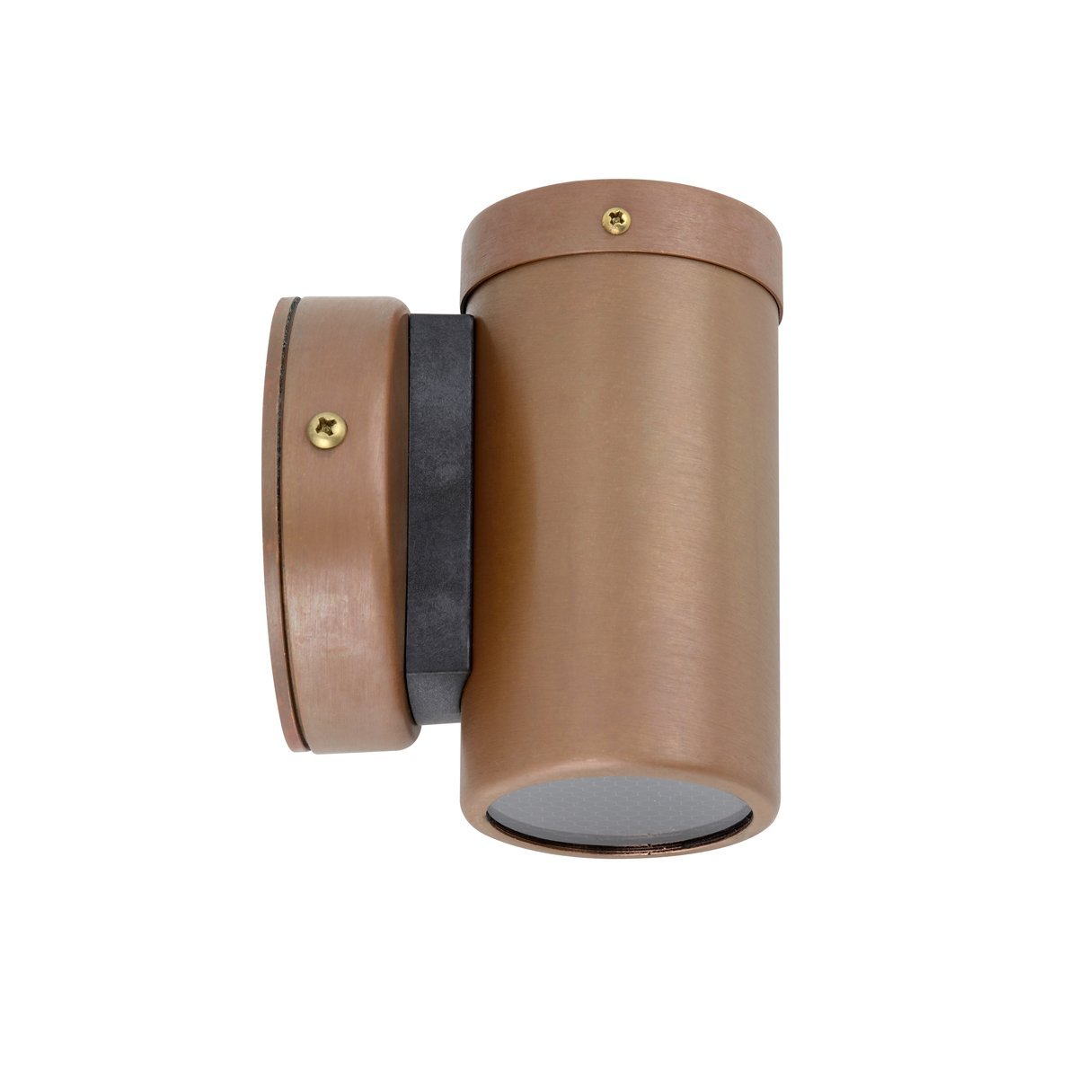 Fixed GU10 Exterior Surface Mounted Wall Pillar Spot Light in Aged Copper