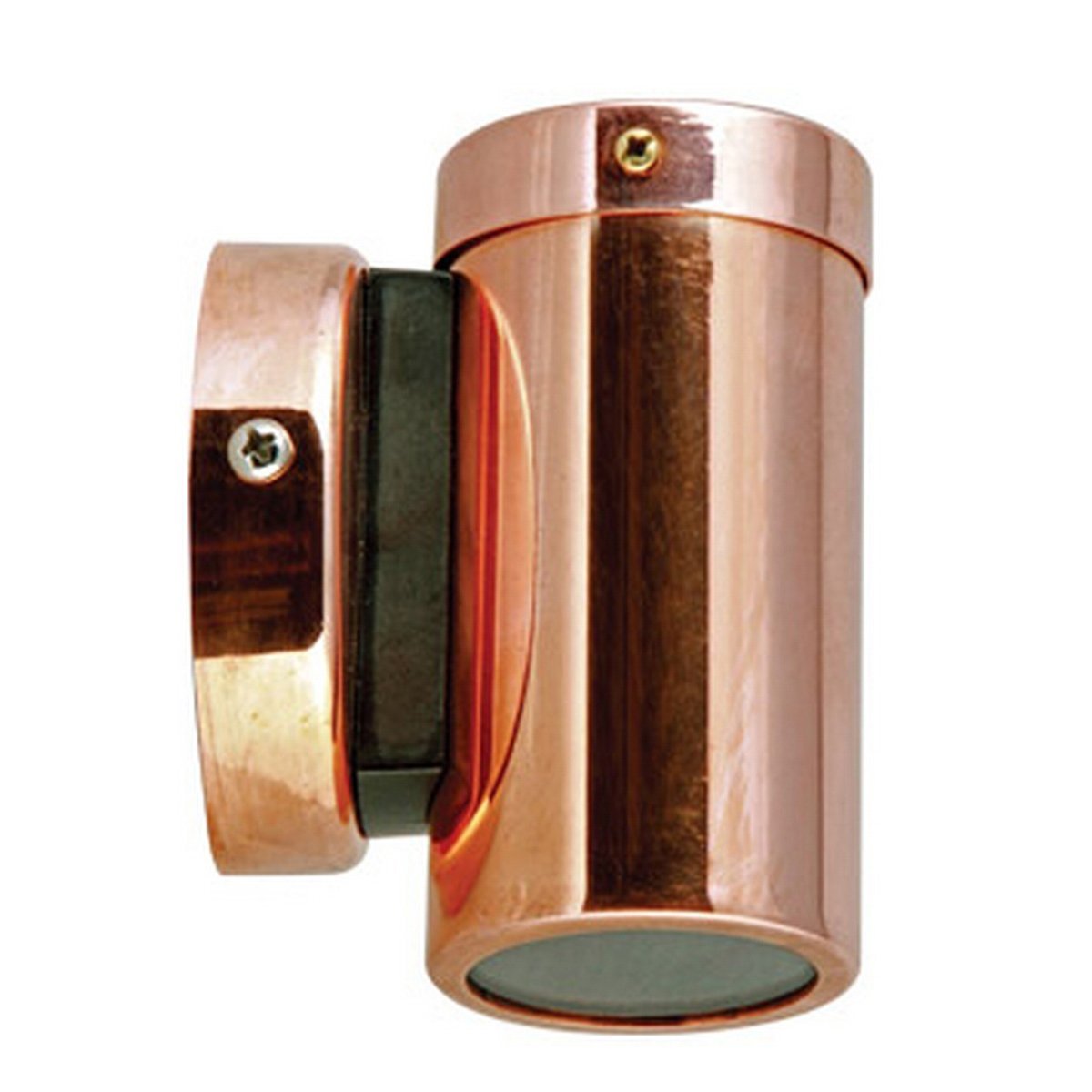 Fixed GU10 Exterior Surface Mounted Wall Pillar Spot Light in Copper