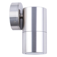 Thumbnail for Fixed GU10 Exterior Surface Mounted Wall Pillar Spot Light in Shiny Silver