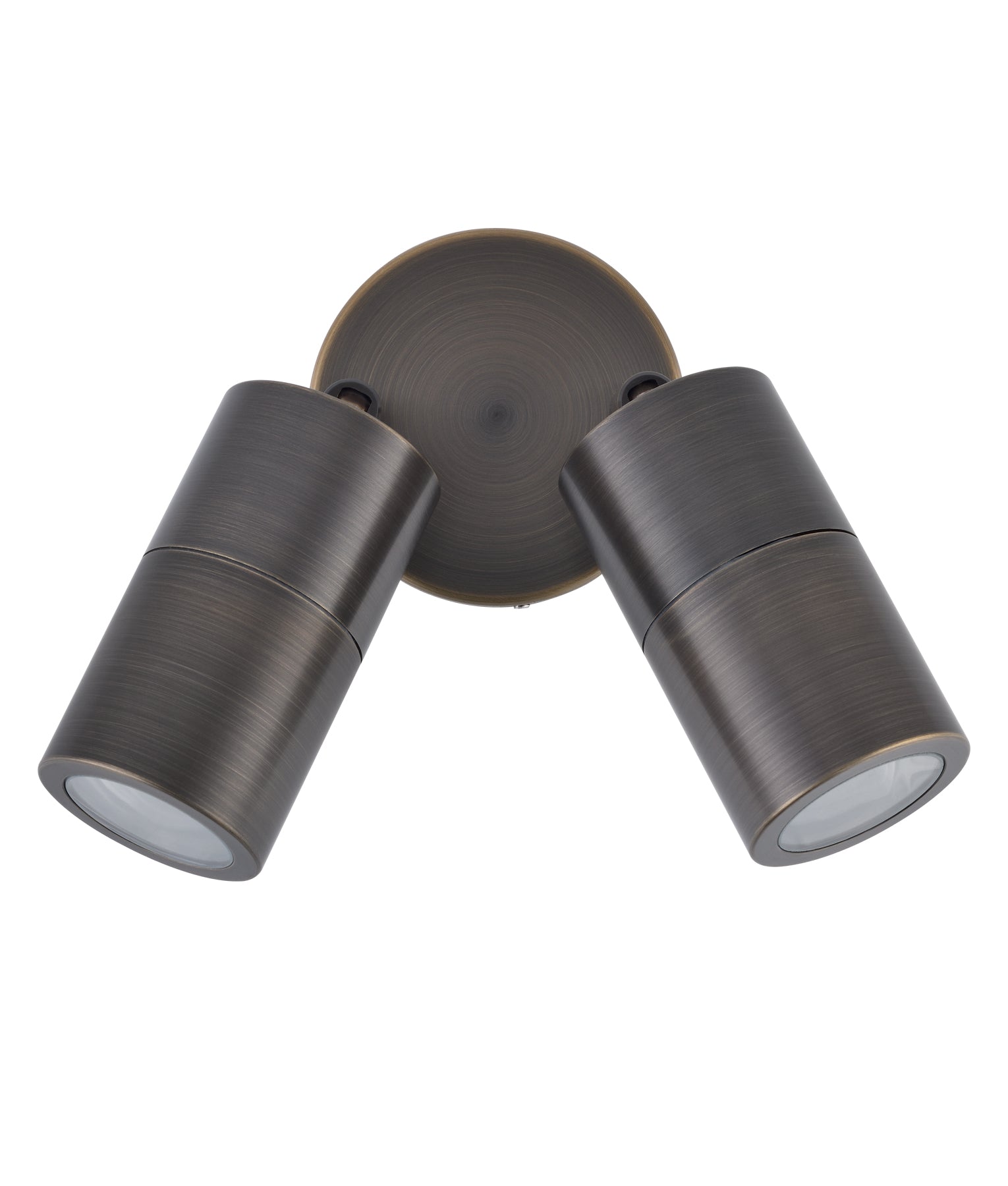 GU10 Exterior Wall Pillar Spot Lights (Rustic Brass) IP65