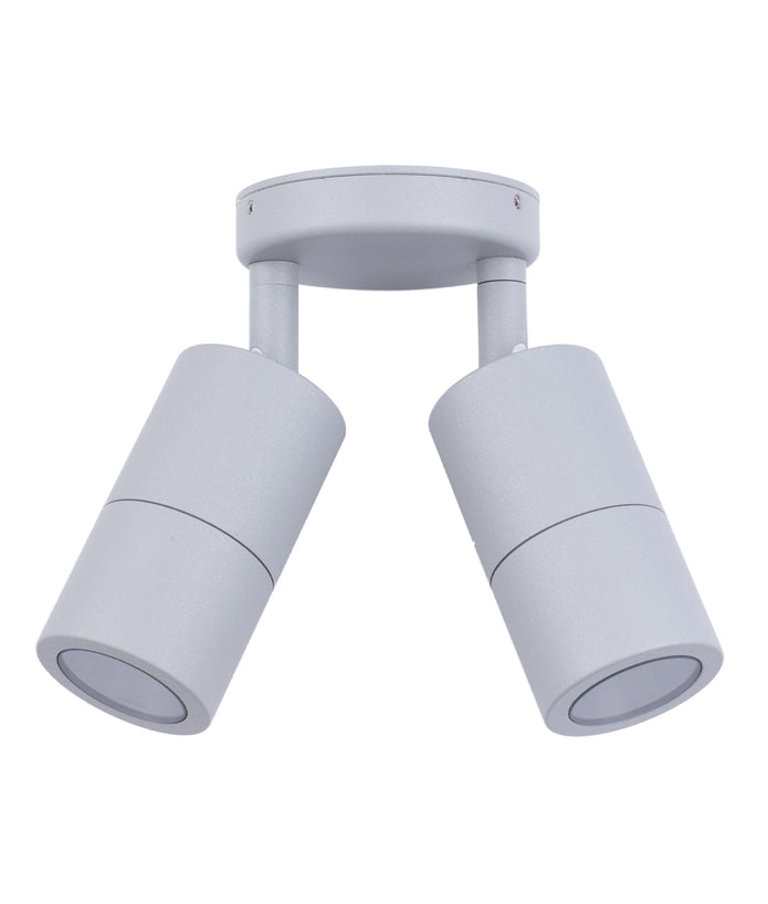 GU10 Exterior Wall Pillar Spot Lights (Matte Grey) IP65