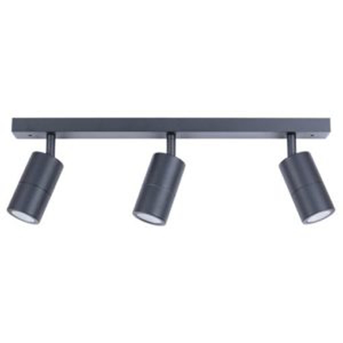 Three Adjustable GU10 Exterior Head Bar Light in Black